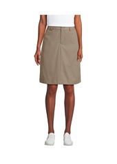 Lands' End Women's Active Performance Chino Skort Top of the Knee - Khaki