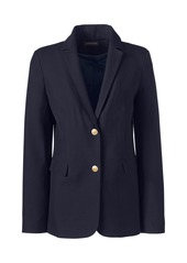 Lands' End Women's School Uniform Hopsack Blazer - Deep navy