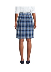 Lands' End Women's School Uniform Plaid Skort Top of Knee - White plaid