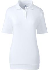 Lands' End Women's School Uniform Short Sleeve Banded Bottom Polo Shirt - Classic navy