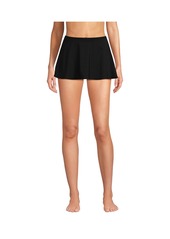 Lands' End Women's Sculpting Suit Chlorine Resistant Targeted Control High Waisted Mini Swim Skirt Swim Bottoms - Black