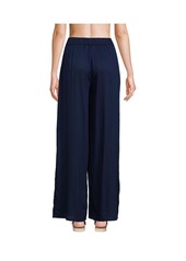 Lands' End Women's Sheer Oversized Swim Cover-up Pants - Deep sea navy