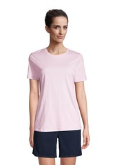 Lands' End Women's School Uniform Short Sleeve Feminine Fit Essential T-shirt - Ice pink