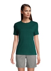Lands' End Women's School Uniform Short Sleeve Feminine Fit Essential T-shirt - Evergreen