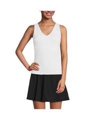 Lands' End Women's Slender Tank Top - White