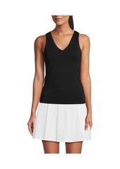 Lands' End Women's Slender Tank Top - White