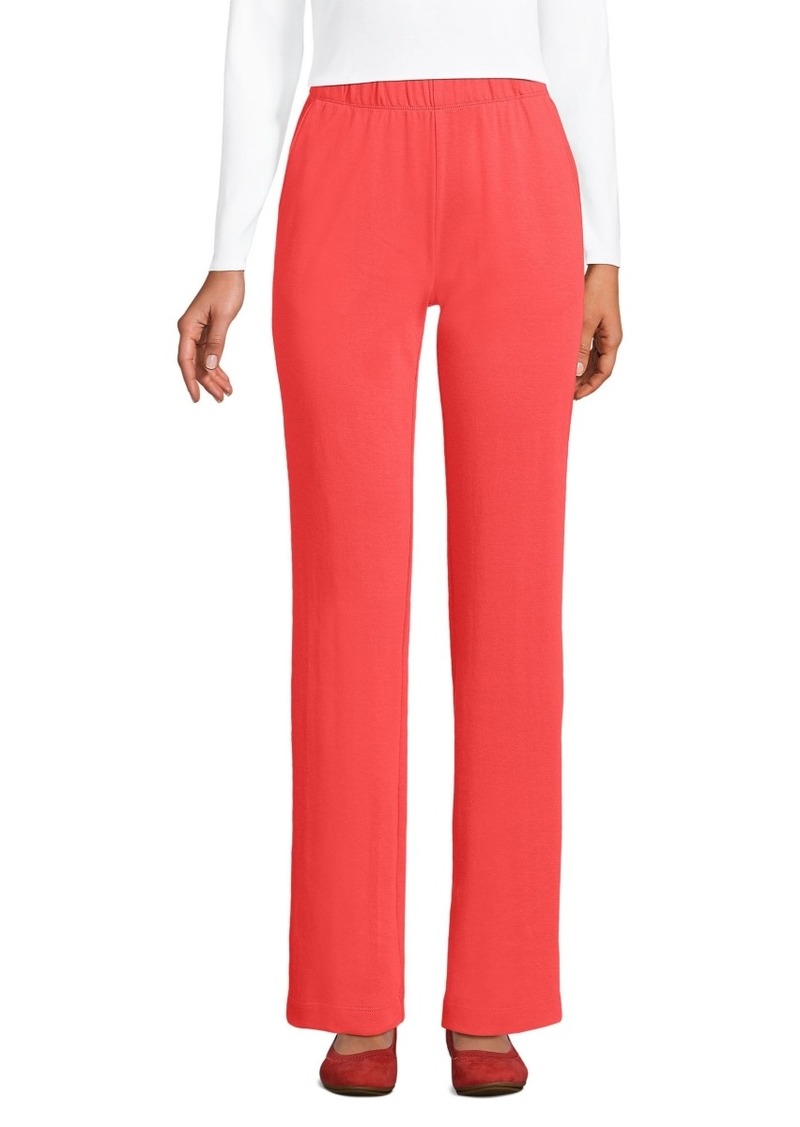 Lands' End Women's Sport Knit High Rise Pants - Sahara desert