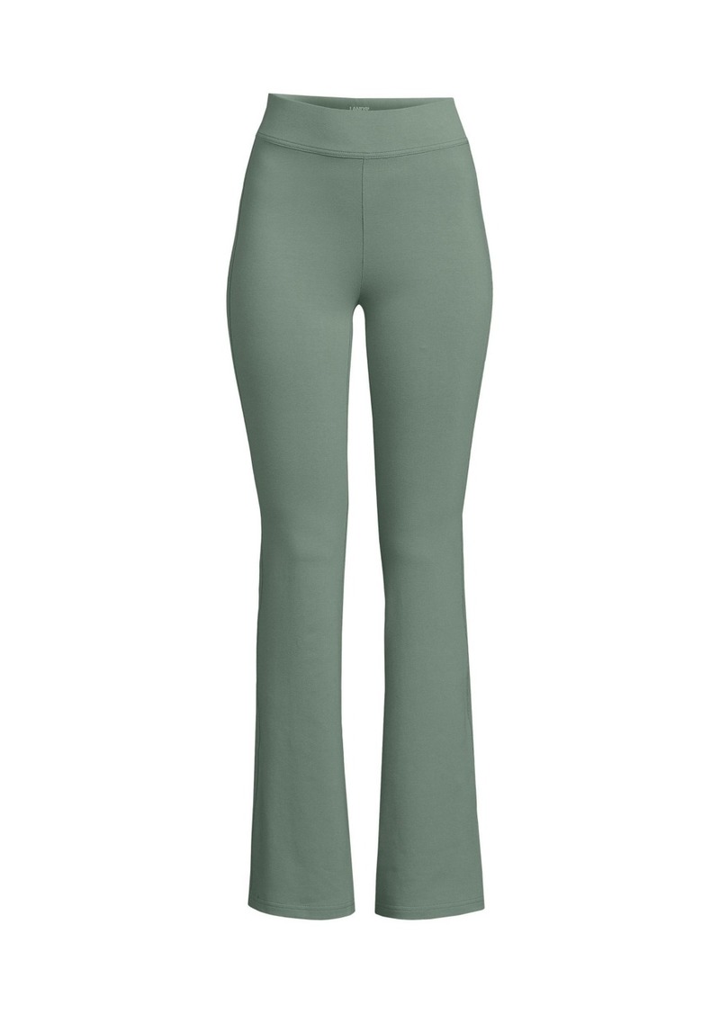 Lands' End Women's Starfish High Rise Flare Pants - Lily pad green