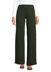 Lands' End Petite Starfish High Rise Wide Leg Pants - Fresh evergreen