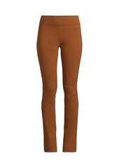 Lands' End Women's Starfish Mid Rise Slim Leg Pants - Dark caramel