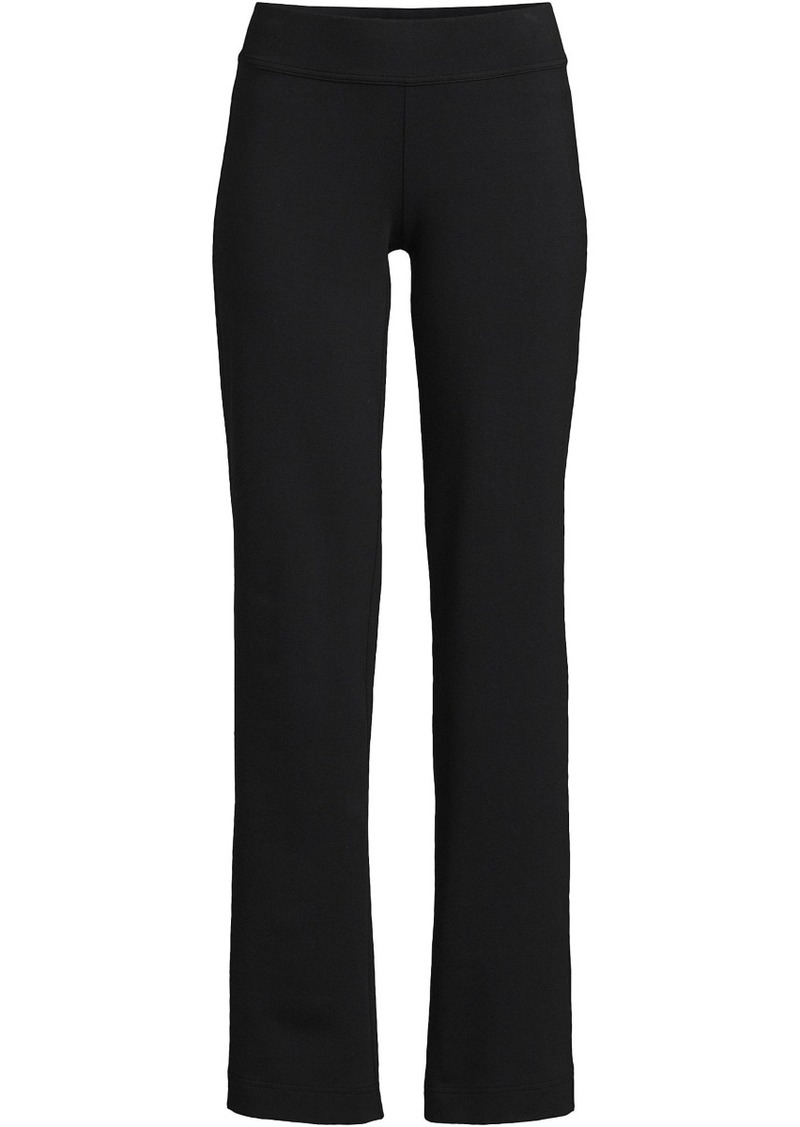 Lands' End Women's Starfish Mid Rise Straight Leg Pants - Black