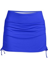 Lands' End Women's Chlorine Resistant Tummy Control Adjustable Swim Skirt Swim Bottoms - Electric blue