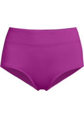 Lands' End Women's Tummy Control High Waisted Bikini Swim Bottoms - Violet rose