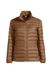 Lands' End Women's Wanderweight Ultralight Packable Down Jacket - Light cornflower shine