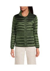 Lands' End Women's Wanderweight Ultralight Packable Down Jacket - Black