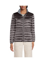 Lands' End Women's Wanderweight Ultralight Packable Down Jacket - Black