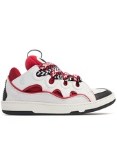 Lanvin 10mm Curb Leather Low Top Sneakers