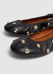 Lanvin 10mm Studded Leather Ballerinas