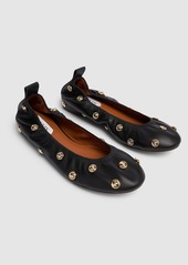 Lanvin 10mm Studded Leather Ballerinas