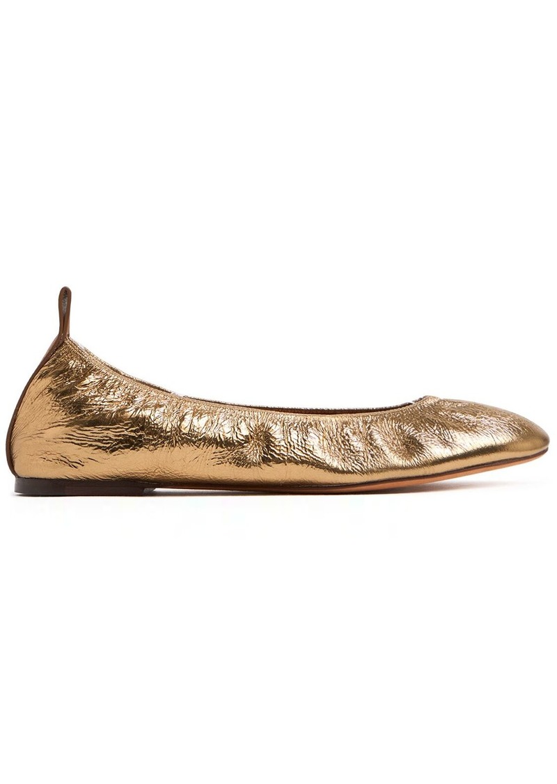 Lanvin 5mm Laminated Ballerina Flats