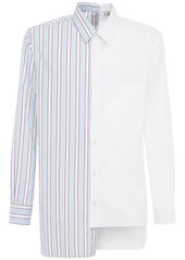 Lanvin Asymmetric Patchwork Cotton Long Shirt