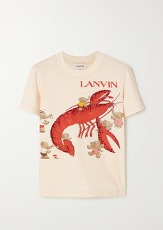 Lanvin Babar Crystal-embellished Printed Cotton-jersey T-shirt