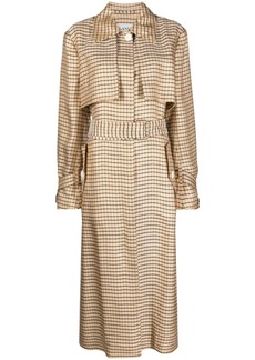 Lanvin checkered trench coat