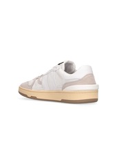 Lanvin Clay Leather & Mesh Low-top Sneakers