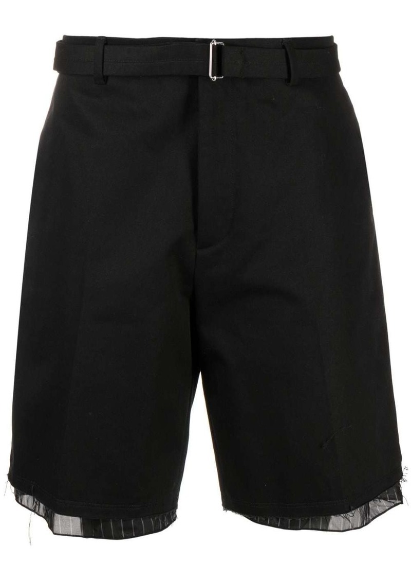 Lanvin contrast-trim cotton Bermuda shorts