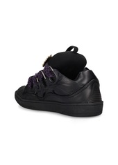 Lanvin Curb Leather And Pins Sneakers