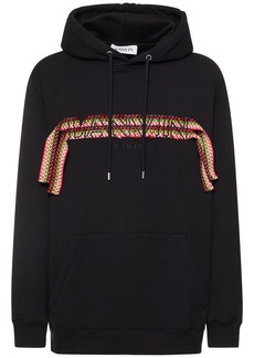 Lanvin Curb Logo Embroidery Cotton Hoodie