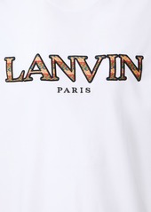 Lanvin Curb Logo Embroidery Cotton T-shirt