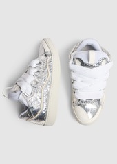 Lanvin Curb Metallic Leather & Mesh Sneakers
