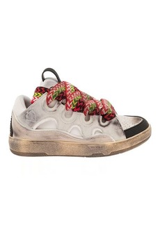 'Curb' Multicolor Sneaker with Used Effect in Leather Woman Lanvin