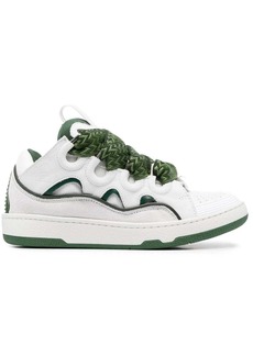 Lanvin Curb panelled lace-up sneakers