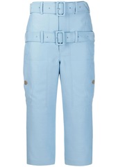 Lanvin double belted cropped trousers