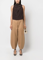 Lanvin draped sleeveless silk top