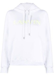 Lanvin embroidered-logo cotton hoodie