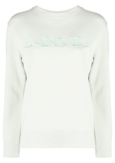 Lanvin embroidered-logo cotton sweatshirt