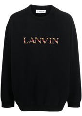 Lanvin embroidered logo crew neck sweatshirt