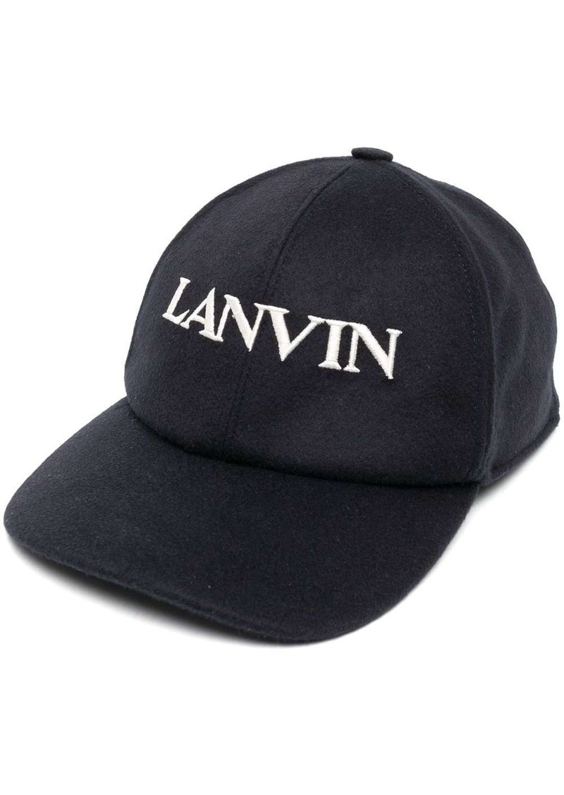 Lanvin embroidered-logo felt cap