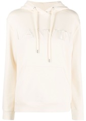 Lanvin embroidered-logo fleece hoodie