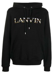 Lanvin embroidered-logo pouch-pocket hoodie