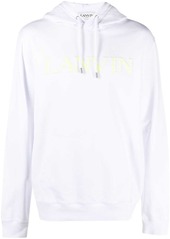 Lanvin embroidered-logo pouch-pocket hoodie