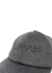 Lanvin embroidered-logo wool felt cap