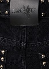 Lanvin Embroidered Studs Flared Denim Pants