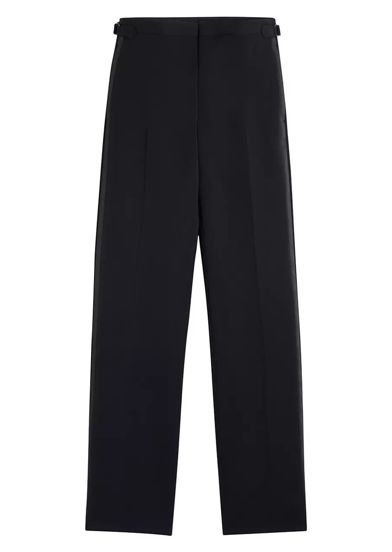 Lanvin Fitted Tailored Pants with Satin Bands