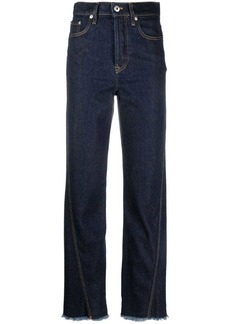 Lanvin frayed-edge straight-leg jeans