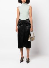 Lanvin gathered-waist midi skirt