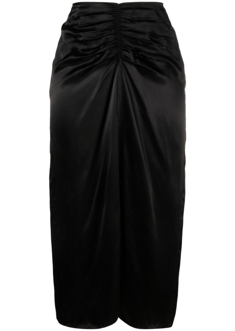 Lanvin gathered-waist midi skirt